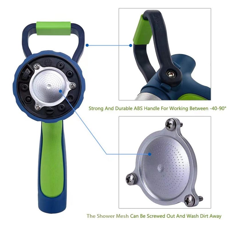 GREEN MOUNT New Patent Garden Hose Nozzle, Heavy Duty Water Nozzle, High Pressure Fireman Style Nozzle with Ergonomic Handle for Lawn and Garden Watering - Image 2